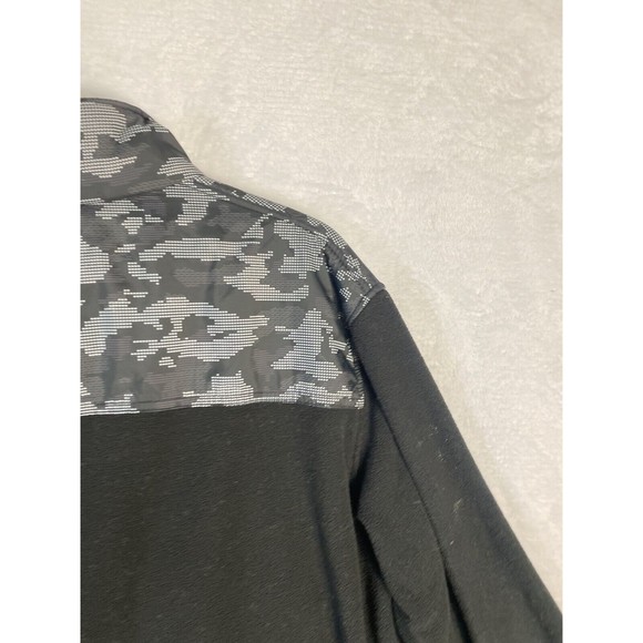 New Balance Black Fleece Full Zip Jacket Men's Size L Camo Print - Picture 7 of 11